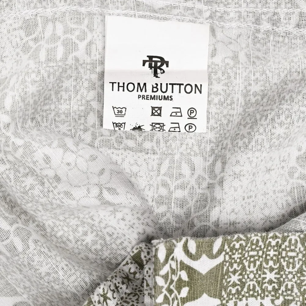 Thomas Button Premiums Shirt Mens‎ XL Long Sleeve Floral Geometric Button Up